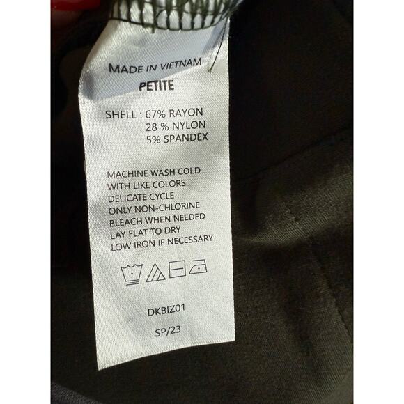 Quince Ultra-Stretch Ponte Straight Leg Pants in Olive Green Size Small Petite - Picture 11 of 13